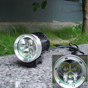(image for) 3X Cree XML T6 Led Head Lamp 3600 Lumens Led Flashlight 3 Modes Bicycle Front Led Light